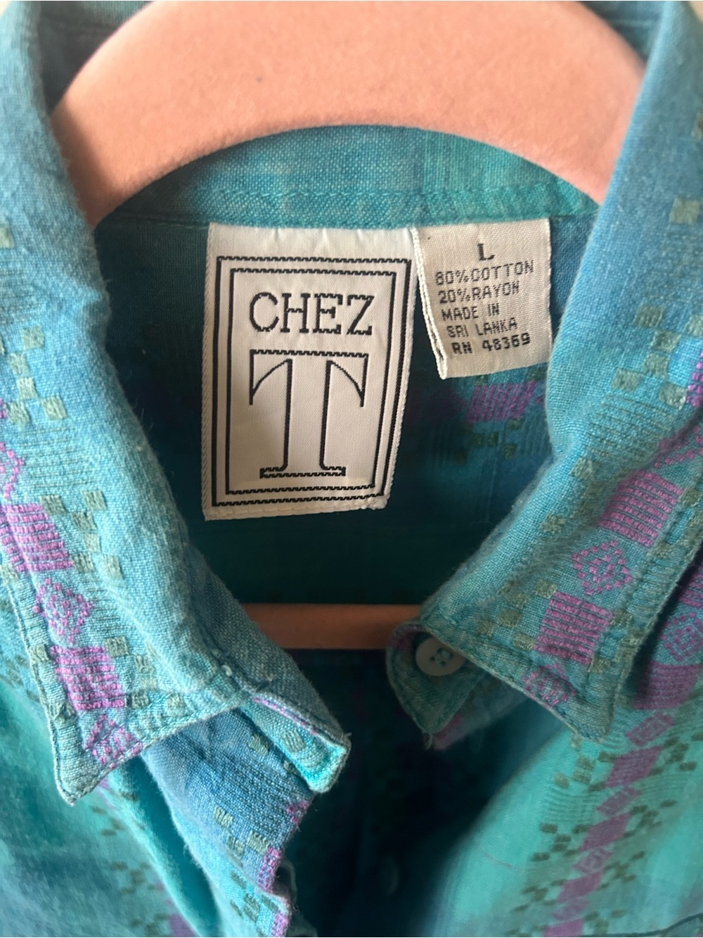 Vintage 80s Chez T Western Button Down Shirt Cowgirl - Picture 5 of 5